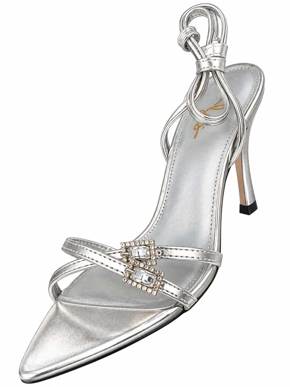 New in Box- Lulus Talitha Size 8.5 Silver Heeled Sandals
